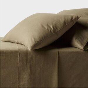 THRESHOLD NWT 4pc ultra soft flannel sheet set -green -queen